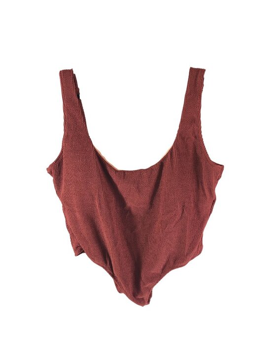 J. Crew Other - J.Crew Womens Scrunchie Classic Scoopneck One Piece Swimsuit Brown 24